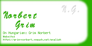 norbert grim business card
